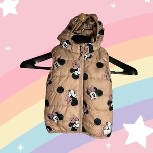 Disney H&M Minnie Mouse Hooded Vest With Detachable Hood Size 12M